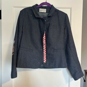 Vintage Gray Pinstripe Blazer